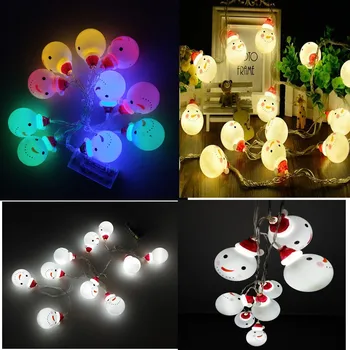 

10LEDs Snowman/Santa Fairy Light String Lamp Christmas Tree Party Yard Decor Decoration convenient and Exquisite household