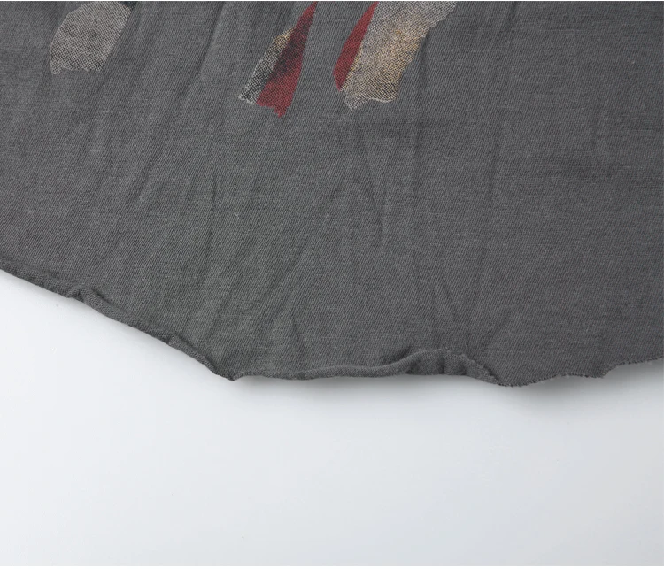 Лето, ретро Топ с принтом «Старый флаг», темно-серая футболка с короткими рукавами и воротником «куриное сердце», T501