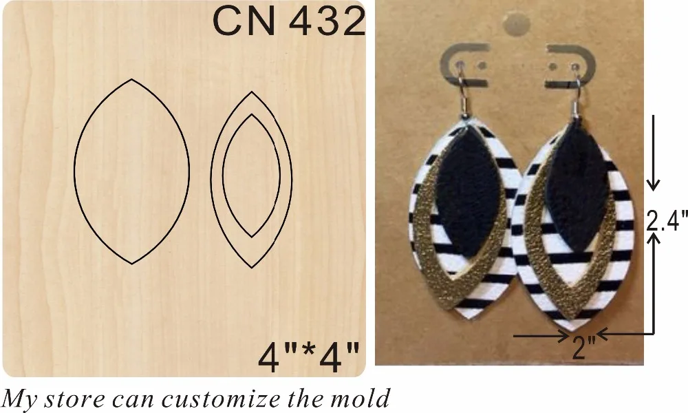 Серьги ручной работы/а9 новая деревянная форма вырубки для скрапбукинга Thickness-15.8mm