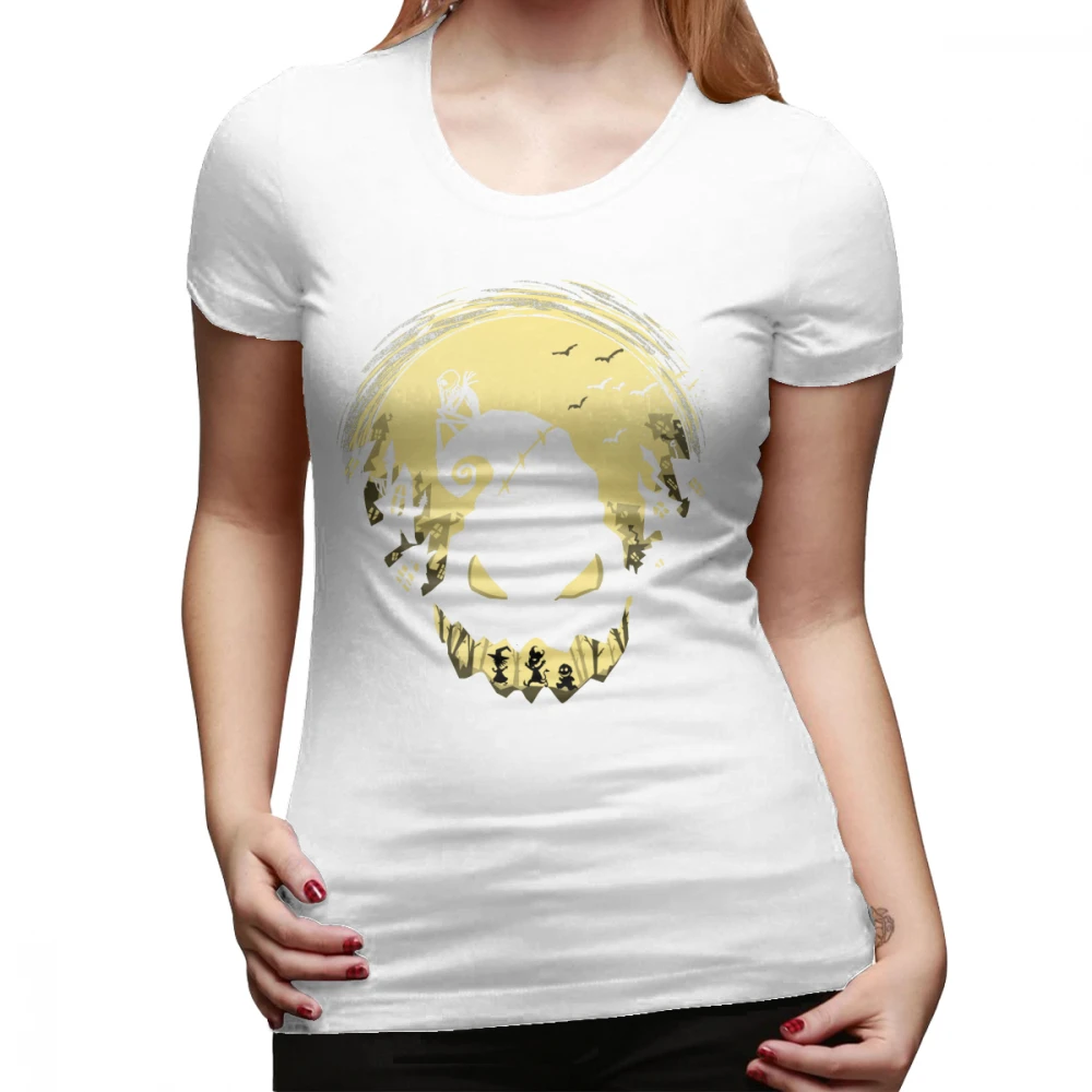 Jack Skellington T-Shirt Jack S Nightmare T Shirt Street Fashion Oversized Women tshirt Short-Sleeve 100 Cotton Ladies Tee Shirt