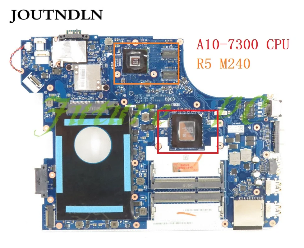 Материнская плата JOUTNDLN для ноутбука Lenovo ThinkPad E555 AATE1 NM A241 DDR3L w/ A10 7300 CPU и R5 M240