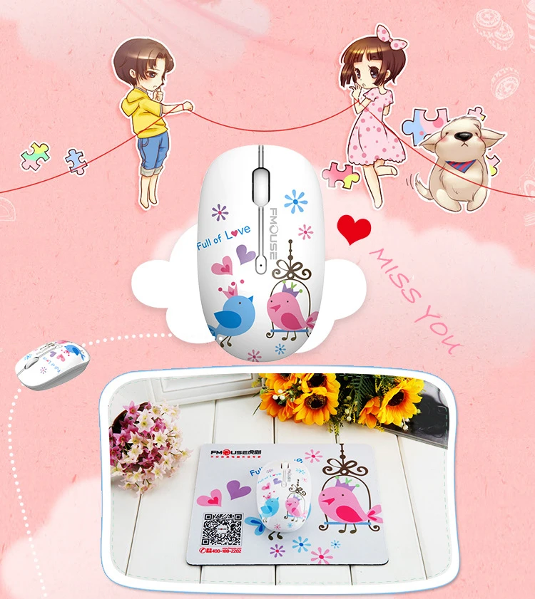 best pc gaming mouse M101 Wireless Mouse 2.4G Cute Silent Optical Cartoon Computer Mice With USB Receiver 1600DPI for Laptop Kid Girl Gift Macbook2022 new girls 2.4G Dual Model Wireless Bluetooth 5.0 Rechargeable Silent Cute Mouse Long Standby Multi Button Mouse For IOS PC Notebook white gaming mouse wireless