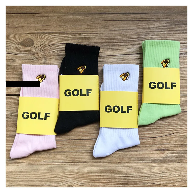 

Golf Men women long socks embroidery kanye west skateboard Little bee streetwear hip hop cotton harajuku happy funny socks