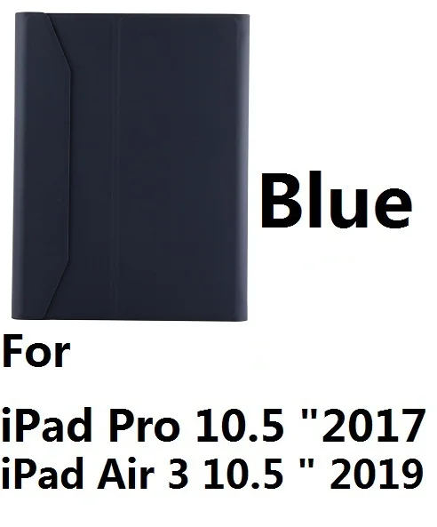 Ультра тонкий беспроводной Bluetooth клавиатура с карандашом держатель чехол для iPad Air 1 2 iPad 9,7 Pro Air 10,5 дюймов - Цвет: For iPad 10.5 Blue