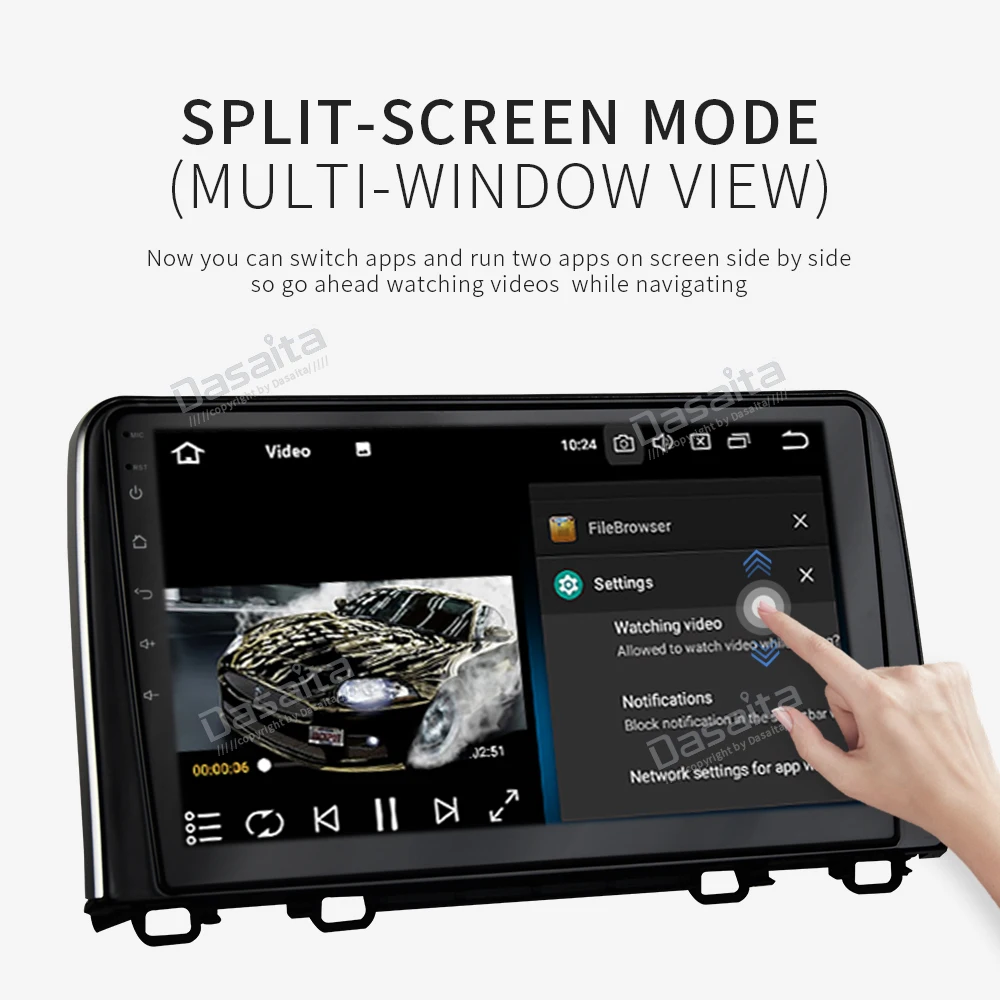Flash Deal Dasaita 9" Car Multimedia Android 9.0 1 Din for Honda CRV 2018 Radio Tuner 4*50w Car MP3 Player 3