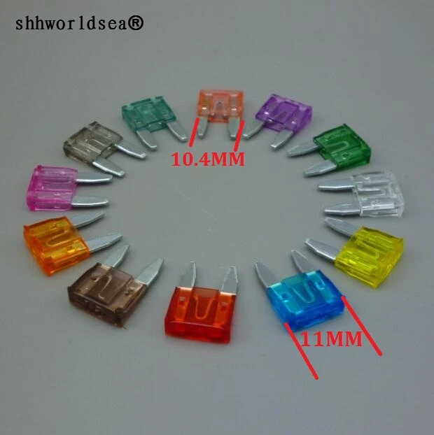 

shhworldsea 20pcs MINI Car Auto Blade Fuse 1A 2A 3A 5A 7.5A 10A 15A 20A 25A 30A 35A 40A