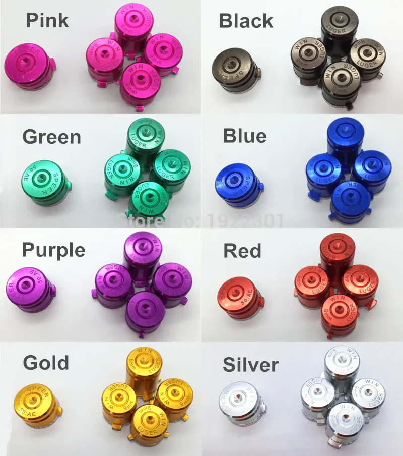 

[Promotion Price] Aluminium Alloy Metal 9mm Bullet Buttons ABXY bullet buttons+Guide Mod Kit for microsoft xbox one 1 controller