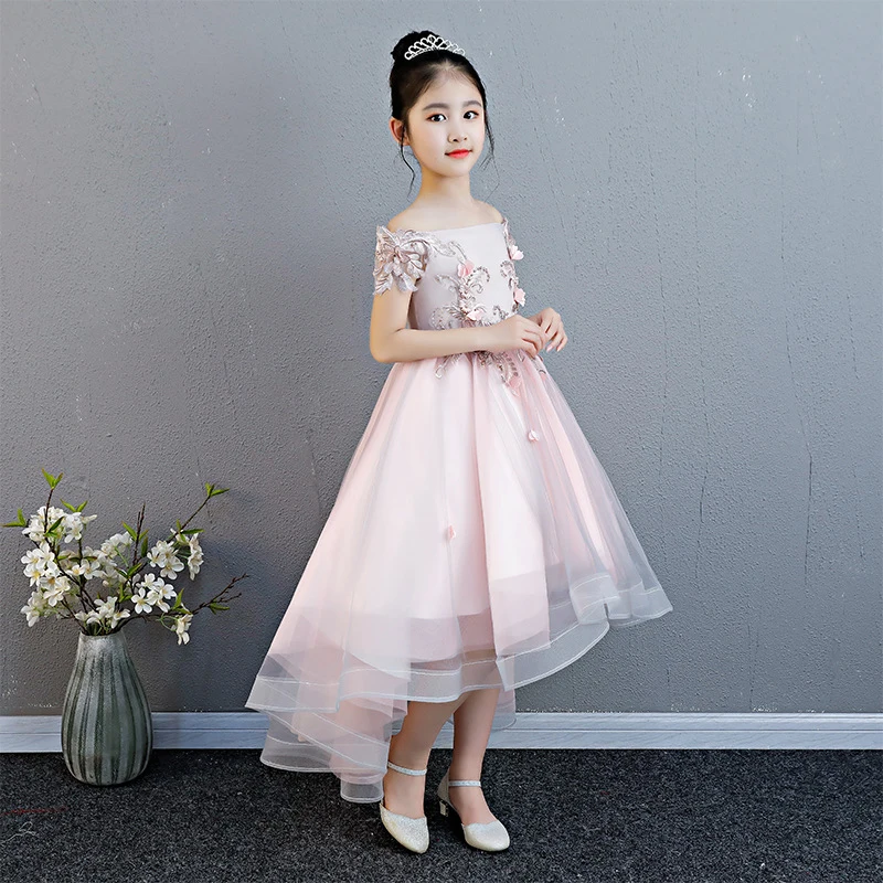 Розовые Платья с цветочным узором для девочек на свадьбу; бальное платье; детское вечернее платье; коллекция года; платья для первого причастия для маленьких девочек