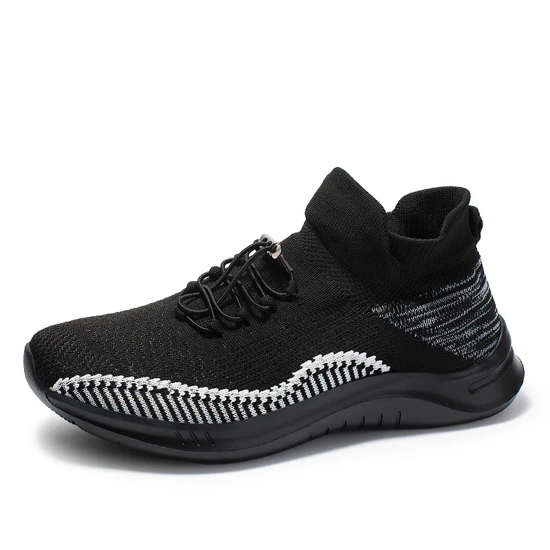

2019 Spring summer Men's mesh Fly Knit Casual Sneakers running Man New Fashion Breathable Comfortable lace up Shoes Running