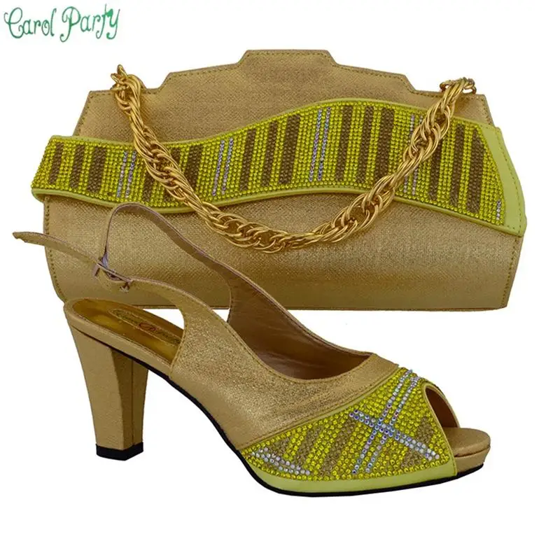 

High quality italian shoes and matching bag , open toe high heel women pump for wedding MM1017