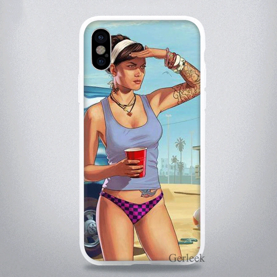 GTA 5 Чехол Для Телефона I Phone 5S 6 6S 7 8 Plus X XS XR Max чехлы|Чехлы-накладки| |
