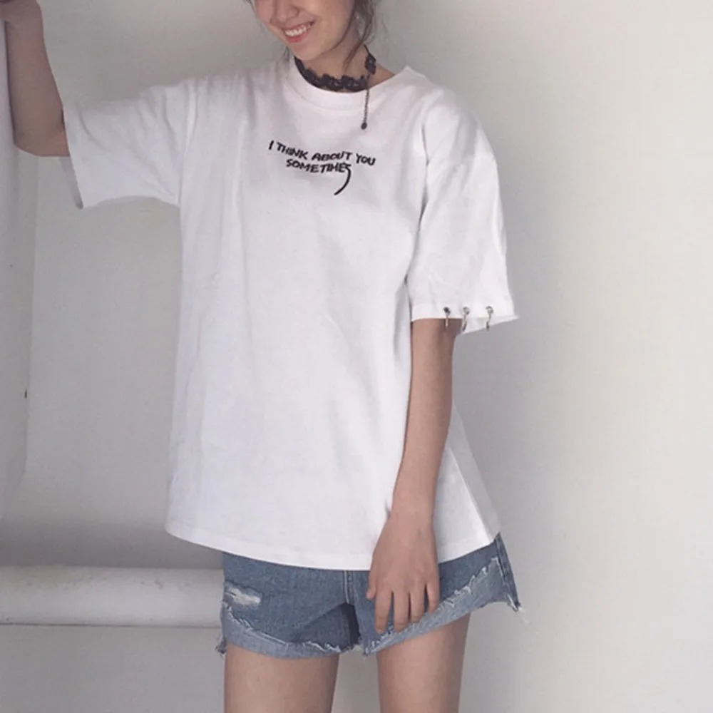 Женские повседневные рубашки Ulzzang Harajuku летние топы с короткими рукавами и