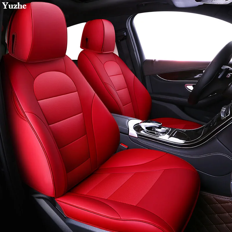  Yuzhe Auto automobiles Cowhide leather Car seat cover For Jaguar XF XE XJ F-PACE F-TYPE XJL Car acc