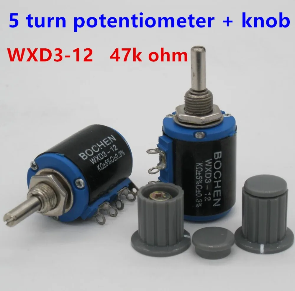 2 шт. резьбовой потенциометр вт 47K ом|potentiometer cap|potentiometer 47k ohmpotentiometer precision |