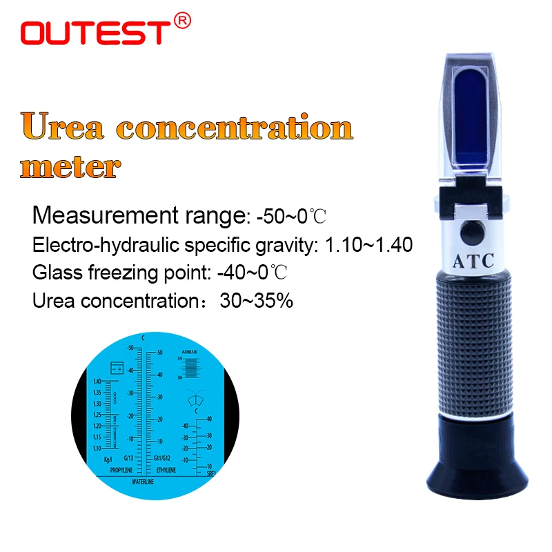OUTEST ATC измеритель сахара рефрактометр Брикса анализаторы спиртометр автоматический рефрактометр пиво мед антифриз соленость молоко метр - Цвет: Urea concentration