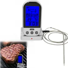 Беспроводной цифровой дистанционный термометр зонд Мясо барбекю гриль кухня приготовление пищи измеритель температуры с зондом скидка 45
