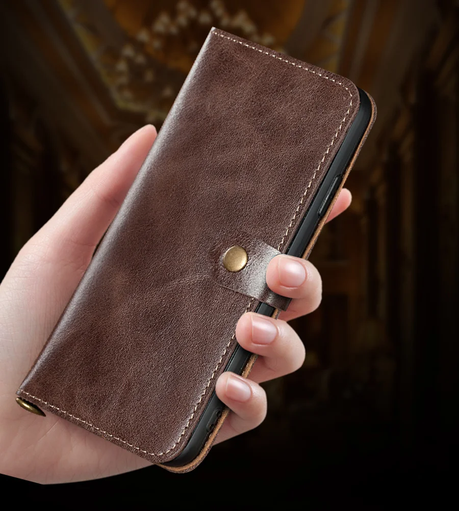 Роскошный чехол из воловьей кожи в деловом стиле для Samsung S10 Plus Lite S10e Note 9 книжка с