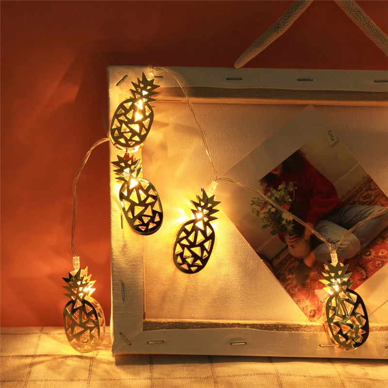 

Hot Waterproof 10 LED String Lights Pineapple Fairy Lights Home Garland Holiday Decoration LED String Lights for Valentine's Day