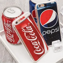 

3D Printed Cola Back Cover For Iphone 6 6s Soft Edge Hard Bottom Phone Case For Apple phone 6 6s Free Gift Sling