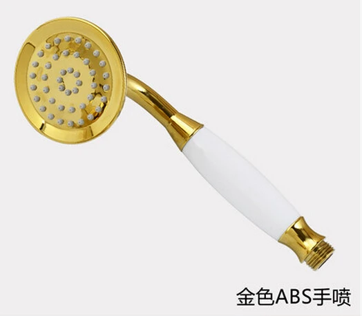 Роскошный Золотой Универсальный ручной Насадки для душа Handshower для Ванная комната - Цвет: ABS plastic golden