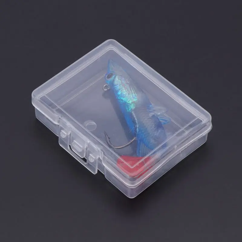 

1 Pc Portable Transparent Plastic Tackle Fishing Bait Storage Box Lure Container Case
