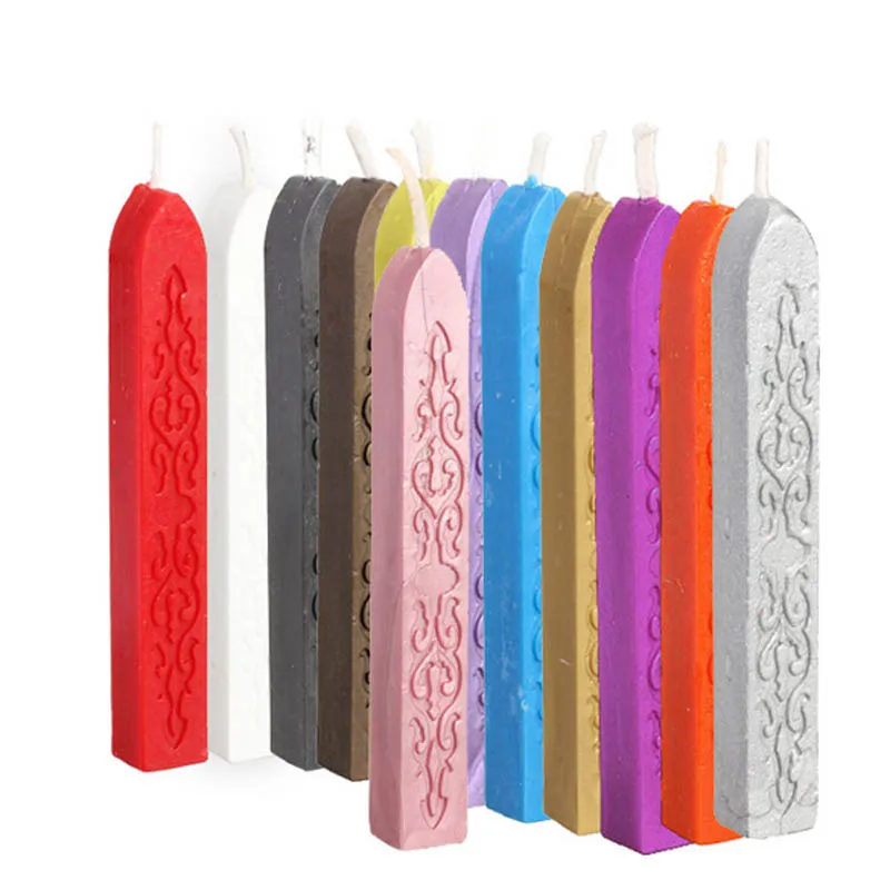 

Newly Hot Colorful Candle Square Style Sealing Wax Stick Wax with Wick 5 in 1 Set