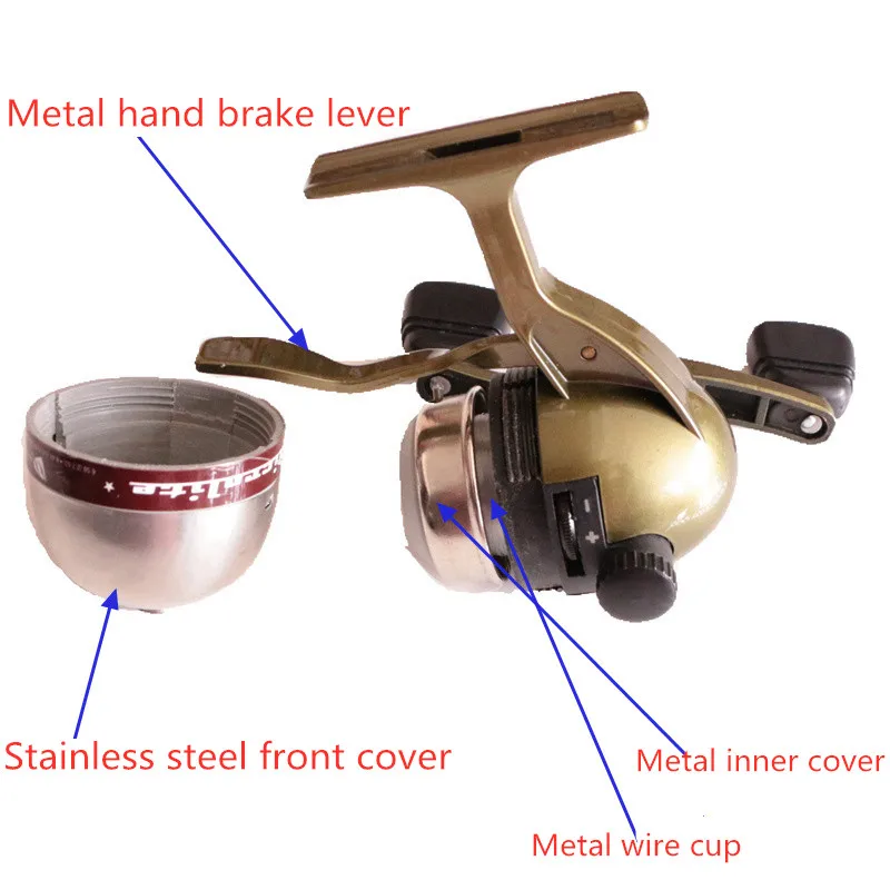 Carretel de Pesca Roda de Metal Caça ao ar Estilingue Peixe Fechado Interno Arpão Dardos Carretel Livre 2020 Novo Hot 9 High Quality Esporte e Lazer