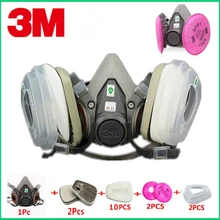 17в1 набор 3 м 6200 промышленная полумаска спрей краска противогаз респираторная защита безопасность работы пыленепроницаемый респиратор