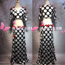 Customized bellydance belly dance skirt Indian gypsy Latin dance practice performance costumes clothes dress set 2pcs(bra+skirt)