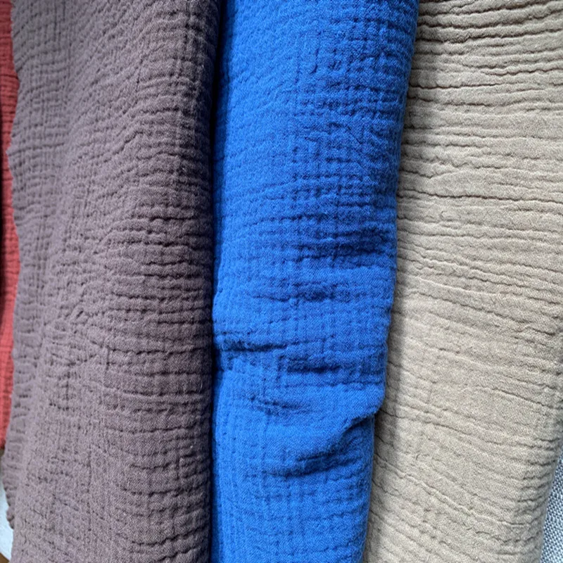 Buy Natural 100 Cotton Double Crinkle Gauze Voile