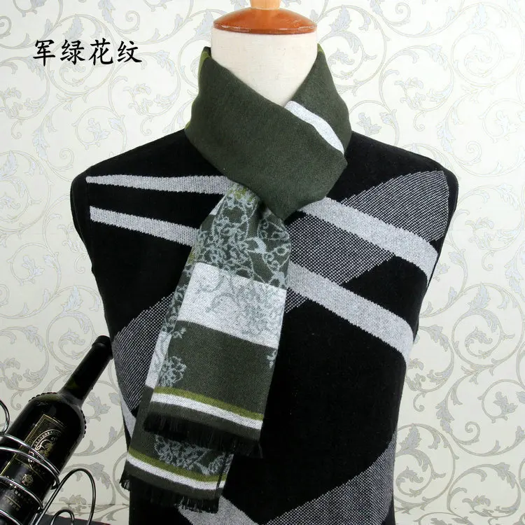 Новогодний подарок зимний мужской хлопковый шарф Деловой Человек Горячая Распродажа шелковая кисточка шарфы с бахромой Рождественская елка