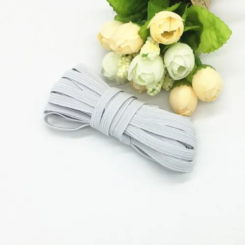 6 мм эластичная лента Высокая-эластичная резинка эластичная лента DIY кружево отделка шитье поясная лента аксессуары для одежды 4 метра - Цвет: White
