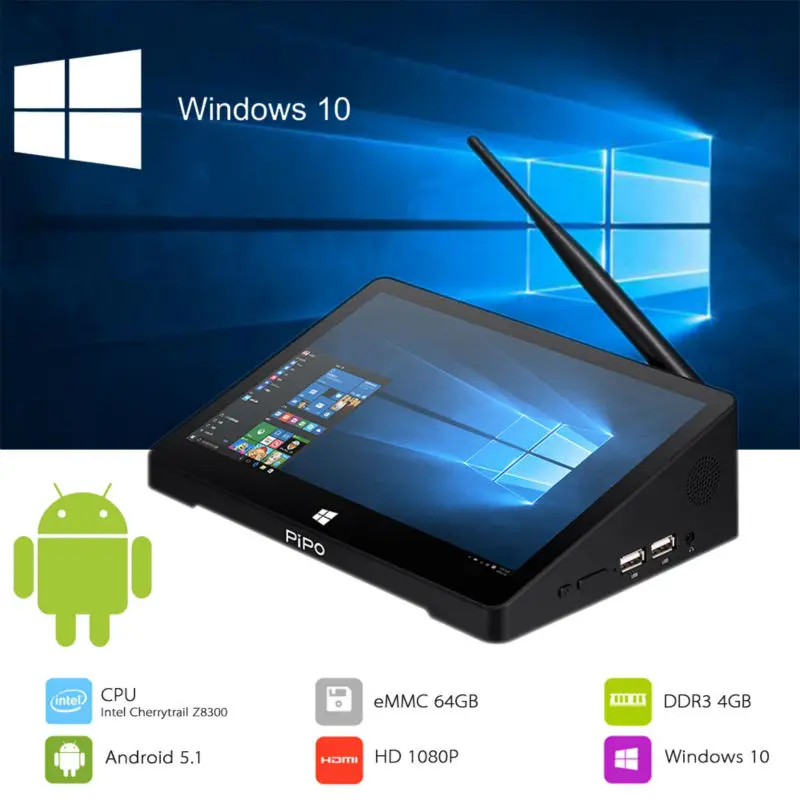 Prix pour Pipo x10 pro mini pc 10.8 pouce fhd windows 10 + android 5.1 tv boîte intel atom z8350 quad core 4 gb + 64 gb hdmi 10000 mah batterie Prix pour Pipo x10 pro mini pc 10.8 pouce fhd windows 10 + android 5.1 tv boîte intel atom z8350 quad core 4 gb + 64 gb hdmi 10000 mah batterie