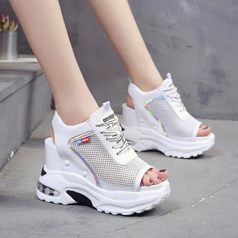 

Women Gladiator Sandals Summer 11 High Heels Platform Sandals Women Elevator Casual Chunky Sneakers Woman Shoes Slippers Slides