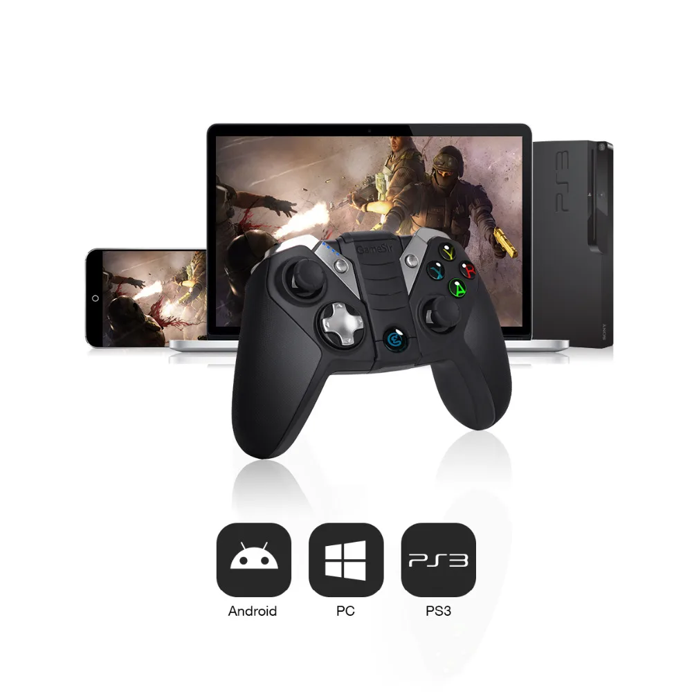  GameSir G4s 2.4Ghz Wireless Bluetooth Controller for Android TV BOX Smartphone Tablet PC VR Games Wired Gamepad for PC 