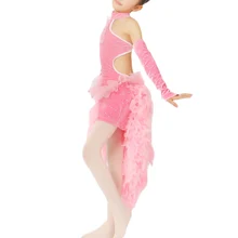 Justaucorps Купальник Детский сезон: весна–лето модные, пикантные юбка тренировок латинские костюм, танцевальные костюмы платье для детей