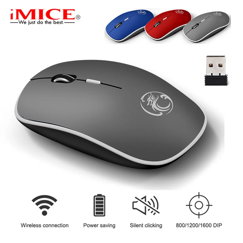 

iMice Optical Ergonomic Game Gaming Wireless Mouse Gamer For Computer PC Laptop Silent Mini Noiseless USB Mause Player Raton PC