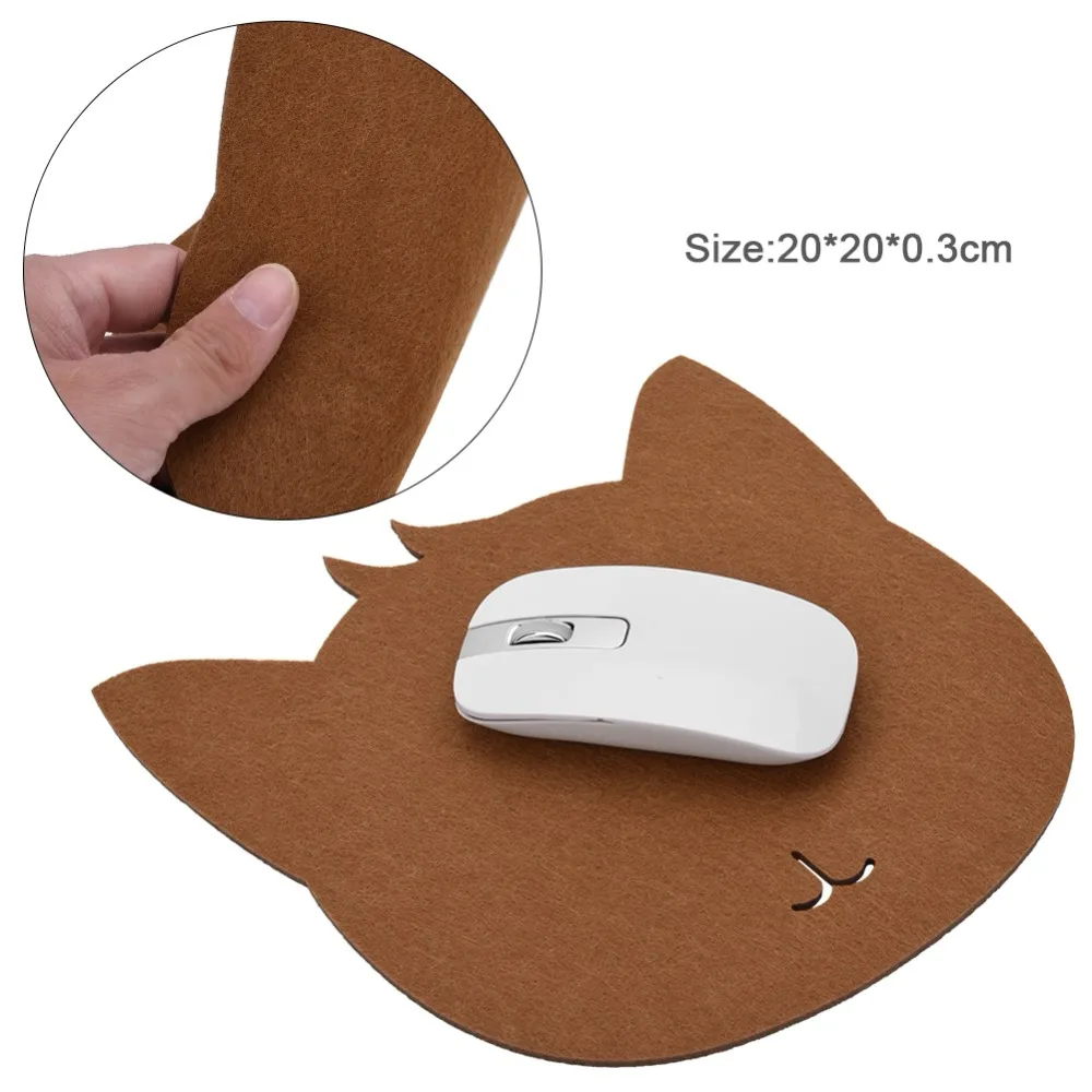 

1pc Cat Shape Anti-static Felts Table Mouse Pad Office Dust-proof Desk Pads Felts Mat Renewable resources Good insulation