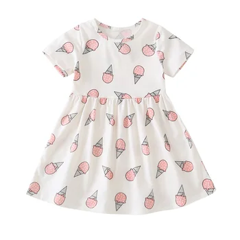 

NEW Summer New Baby Clothes Printed Baby Dress Cartoon Kids Girls Childern Girls Infant Casual Short Sleeve Dresses