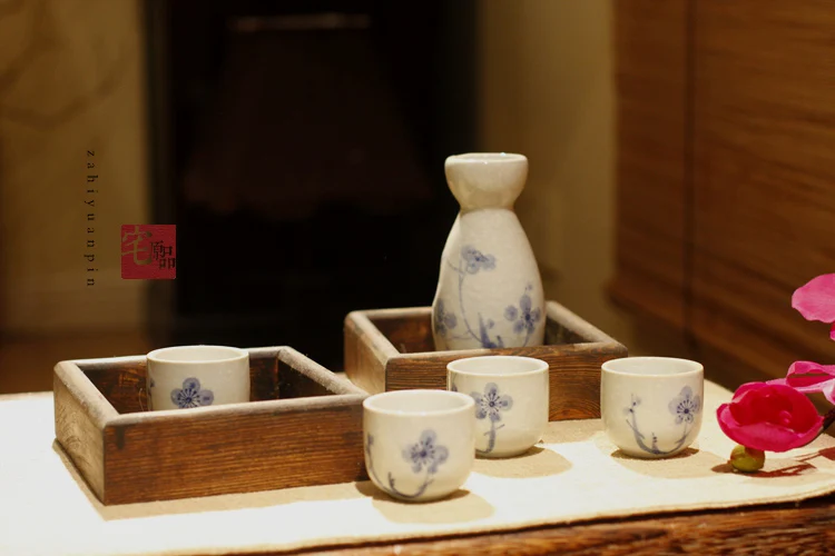 Японский Саке набор вина прозрачное стекло Керамика экспорт Ribenyuandan качество Цин Флагон