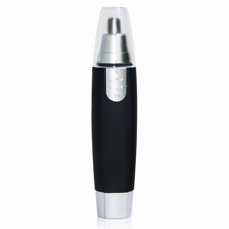 Electric Nose & Ear Hair Trimmer - 3 Heads, 360° Rotating, Cordless, Battery Powered, Blue