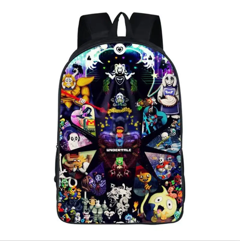 

Anime Undertale Sans Cartoon Backpack For Boys Girls School Bags UT Frisk Papyrus Laptop Shoulders Bags Women Men Travel Bag