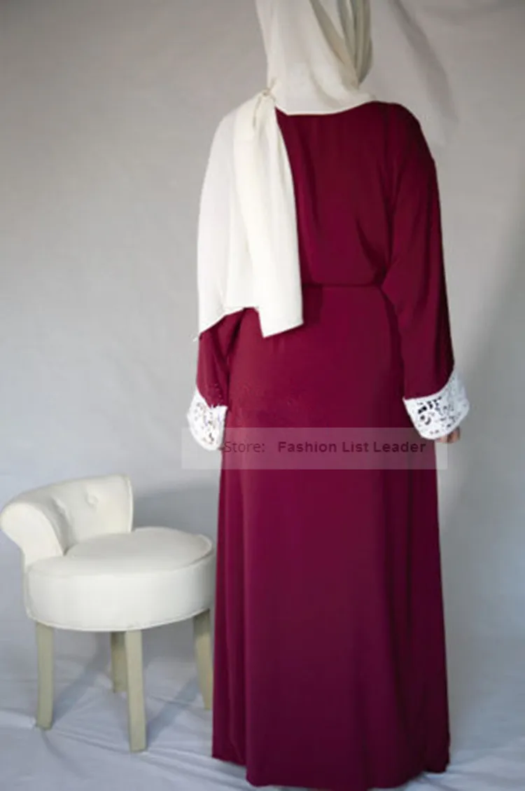 Элегантный мусульманский абайя платье кружево кардиган длинные халаты кимоно Jubah Рамадан Арабский Дубай турецкий тхоба Исламская