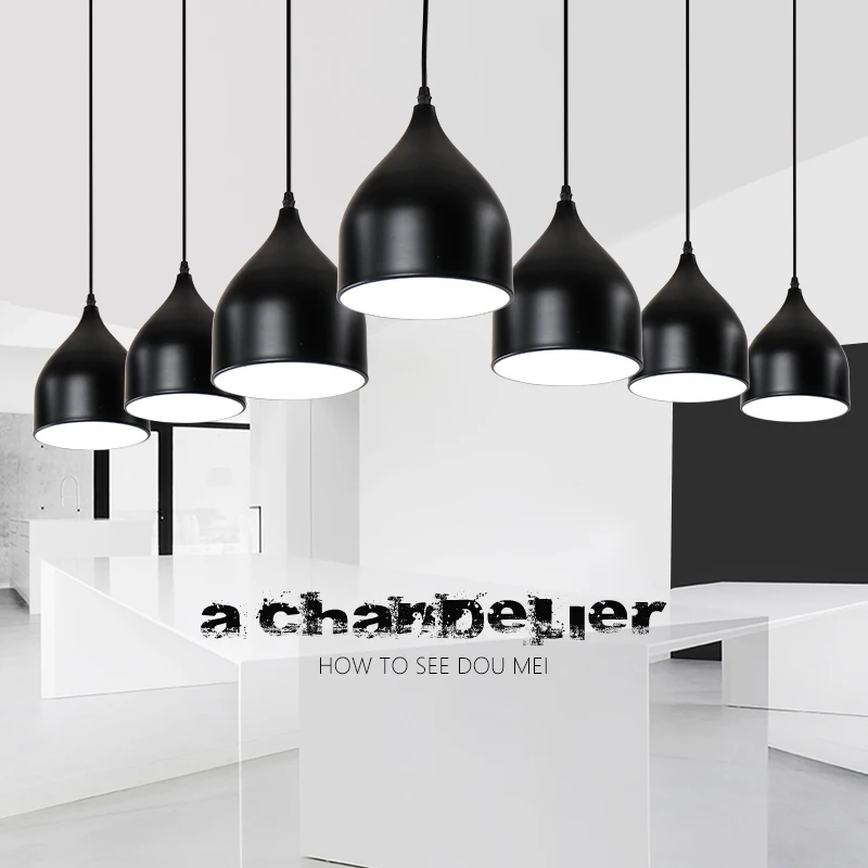 

Modern simple led pendant light for lampada led Multi-color combination pendant lamp with colorful restaurant indoor lighting