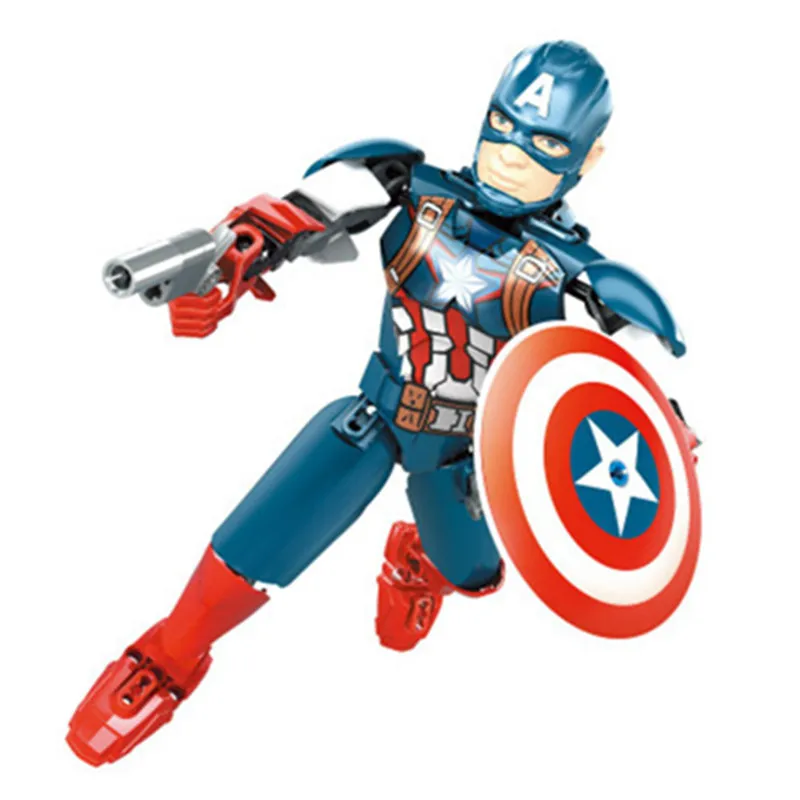 

Single Sale Captain America Figure Super Heroes The Movie Series Legoings Model Building Blocks Set Brick Toy