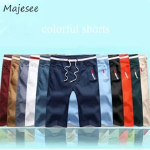 Хлопок Новая мода Для мужчин Рубашки домашние карманов Для мужчин s Красочные однотонные короткие мужские дышащие тонкие корейский стиль различные Цвета лето