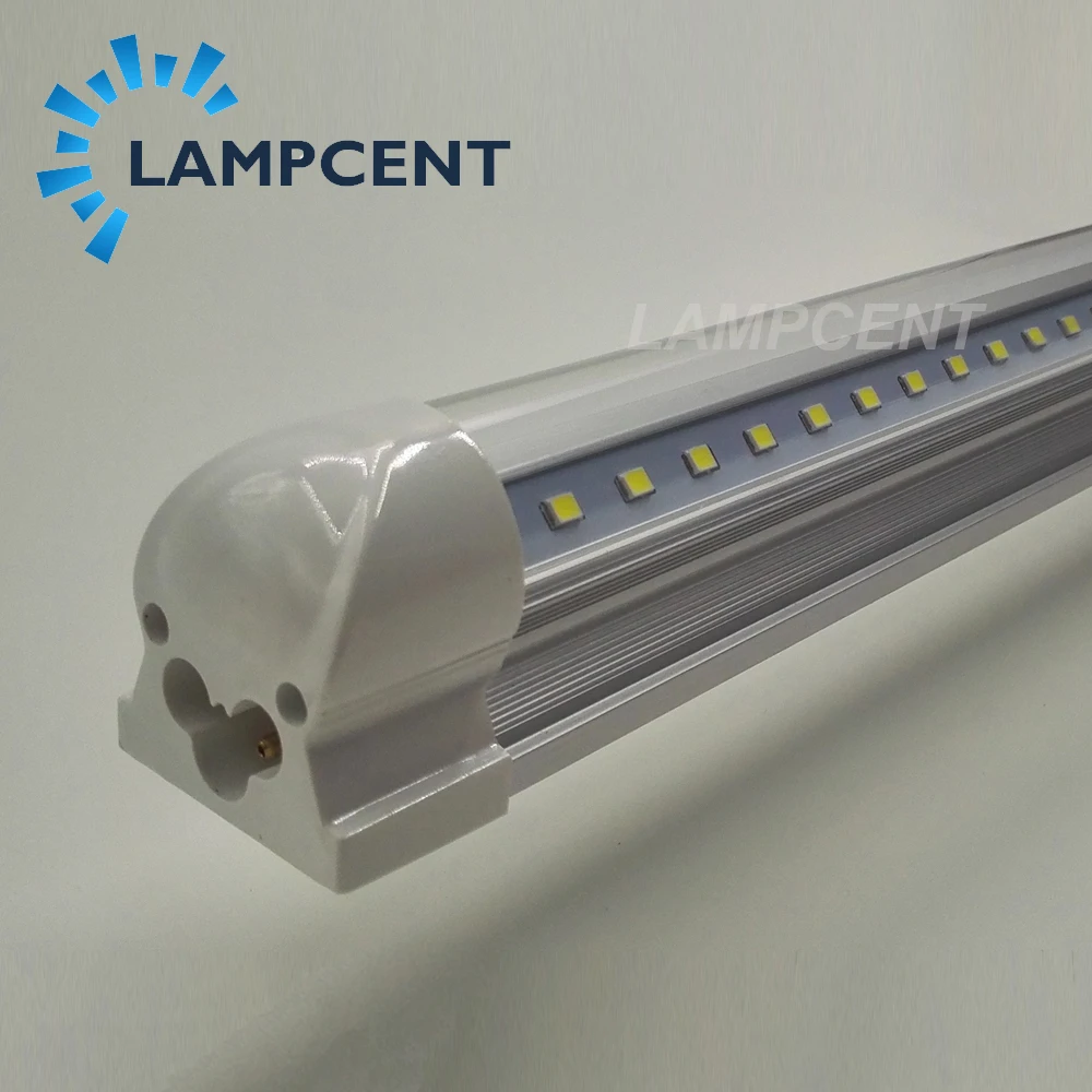  T8 LED Tube Bulb V-Shaped Integrated 2FT 3FT 4FT 5FT 6FT 8FT LED Shop Lights Clear Cover 2-20 Pack - 32762480463