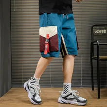 Новые мужские Штаны летние больших размеров Корейская версия туфель для повседневной носки в тренде Летний стиль в гонконгском стиле вышивка Пять штанов