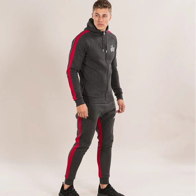 Mens Sports Suits Running Set Men Gym Sportwear Tracksuit Fitness Body