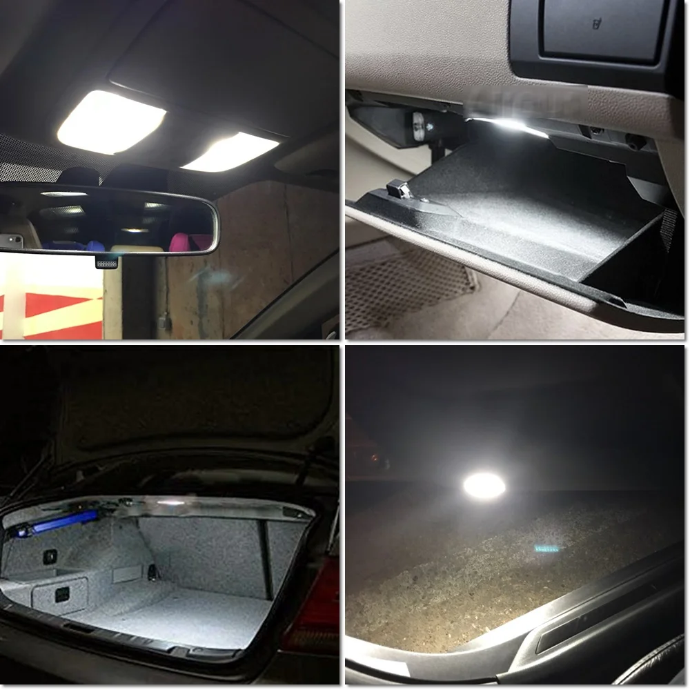 Xenon White Car LED Light Bulbs Interior Package Kit For 2006-2010 Hyundai Sonata Map Dome Trunk Trunk License Plate Light Lamp